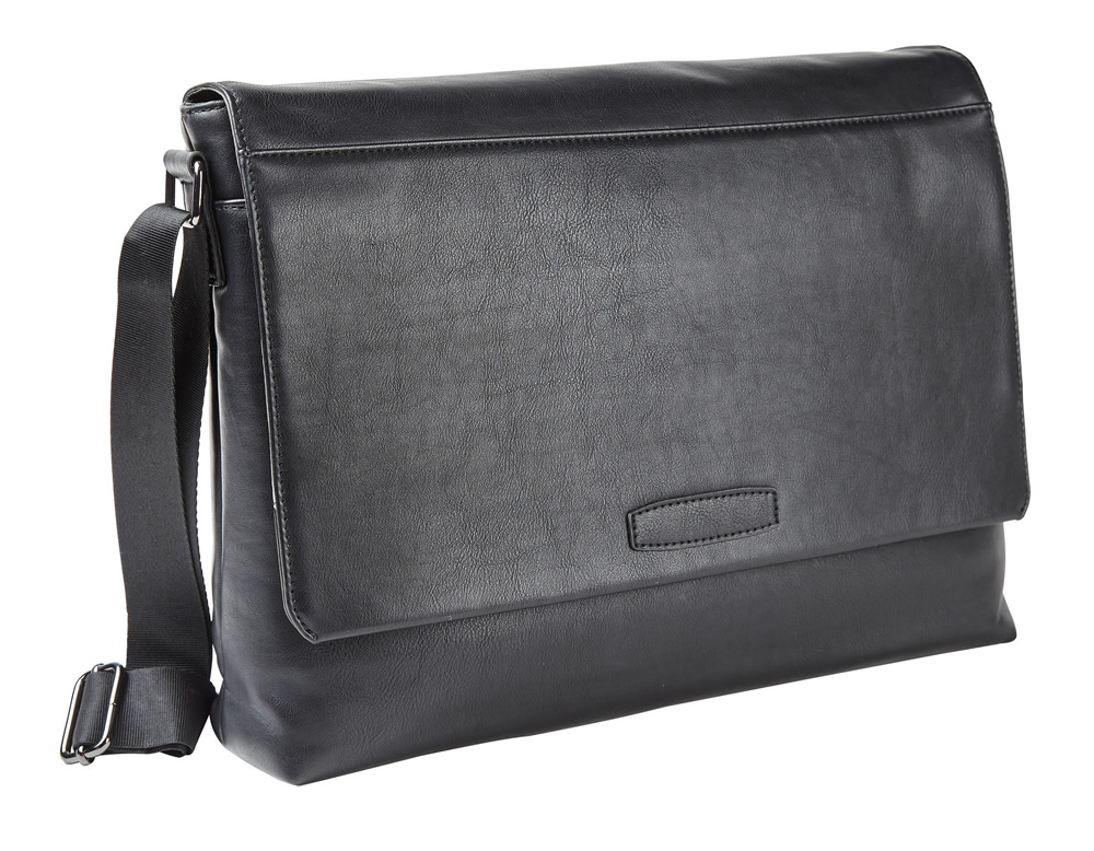 Messenger Bag Soft Synthetic Leather - BLACK - Jehovah's Witness ...