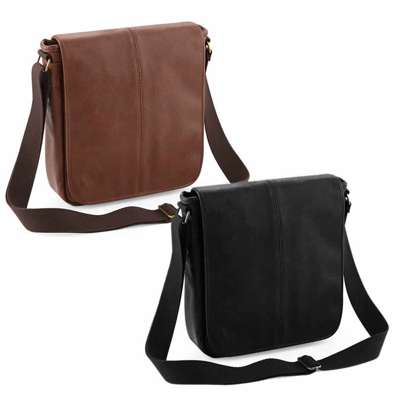 Full grain leather-look NuHide™ PU Messenger Bag 