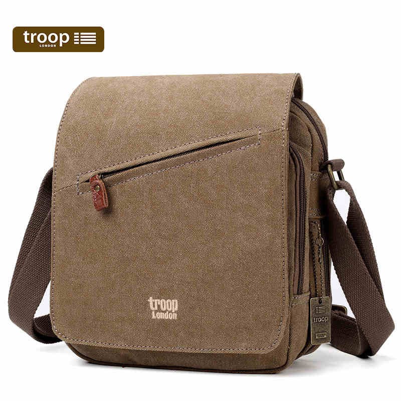 TROOP LONDON CLASSIC CANVAS ACROSS BODY BAG - BROWN - Jehovah's Witness ...