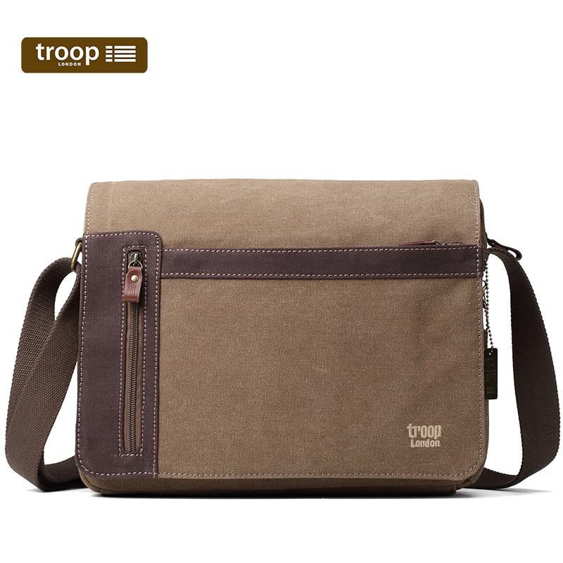 TROOP LONDON CLASSIC CANVAS MESSENGER BAG - BROWN - Jehovah's Witness ...