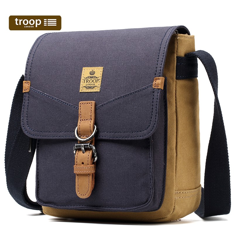 TROOP LONDON HERITAGE SHOULDER ACROSS BODY BAG - NAVY CAMEL - Jehovah's ...