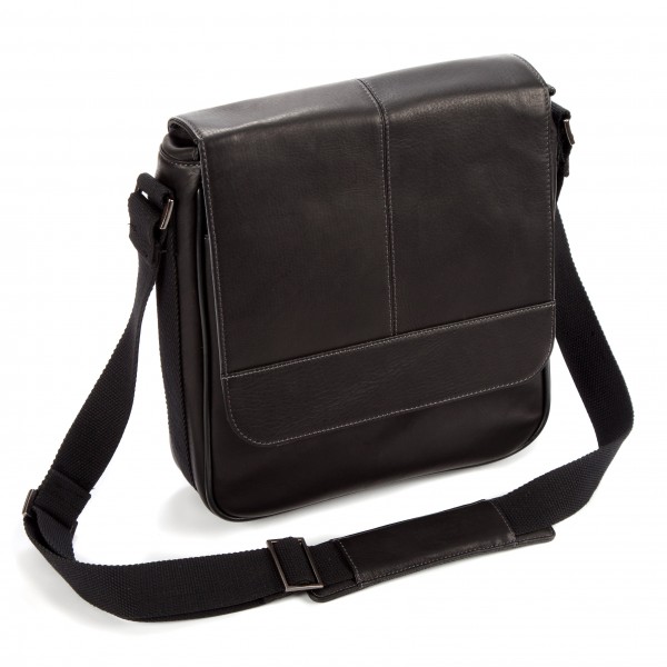 Real Leather Ministry and Meeting Bag with iPad Compartment   - BLACK