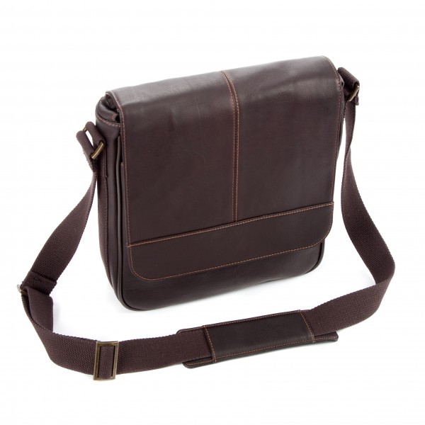 Real Leather Ministry and Meeting Bag with iPad Compartment   - BROWN