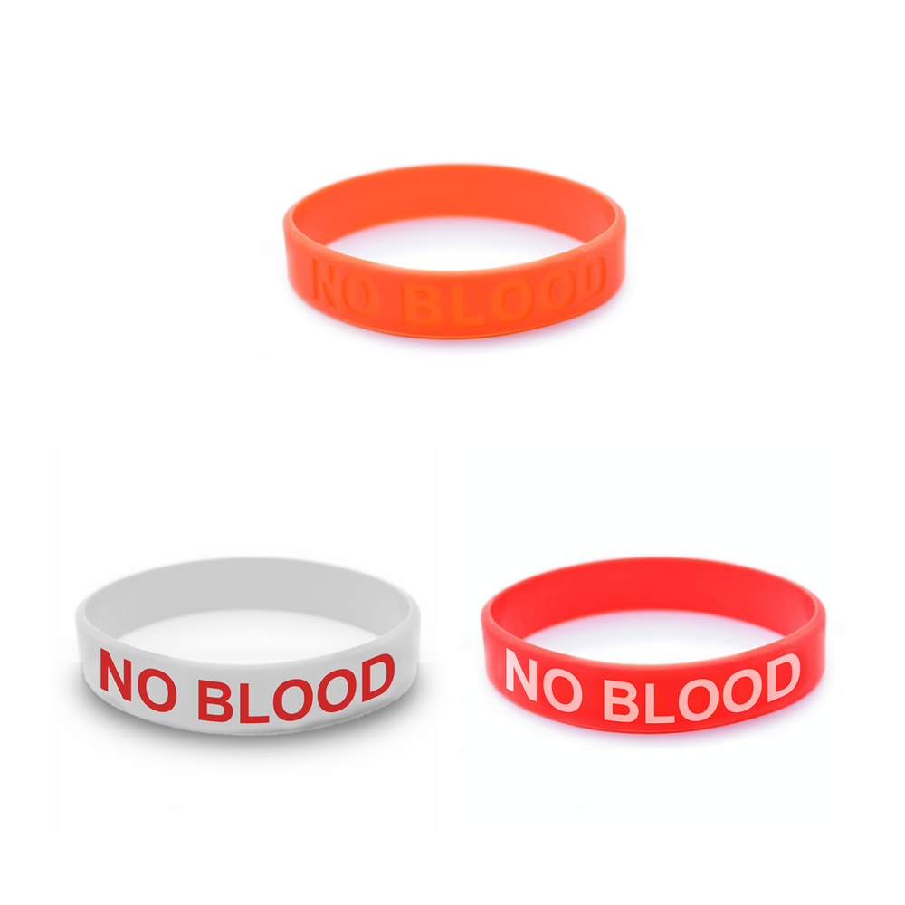 No Blood Silicone Wristband 