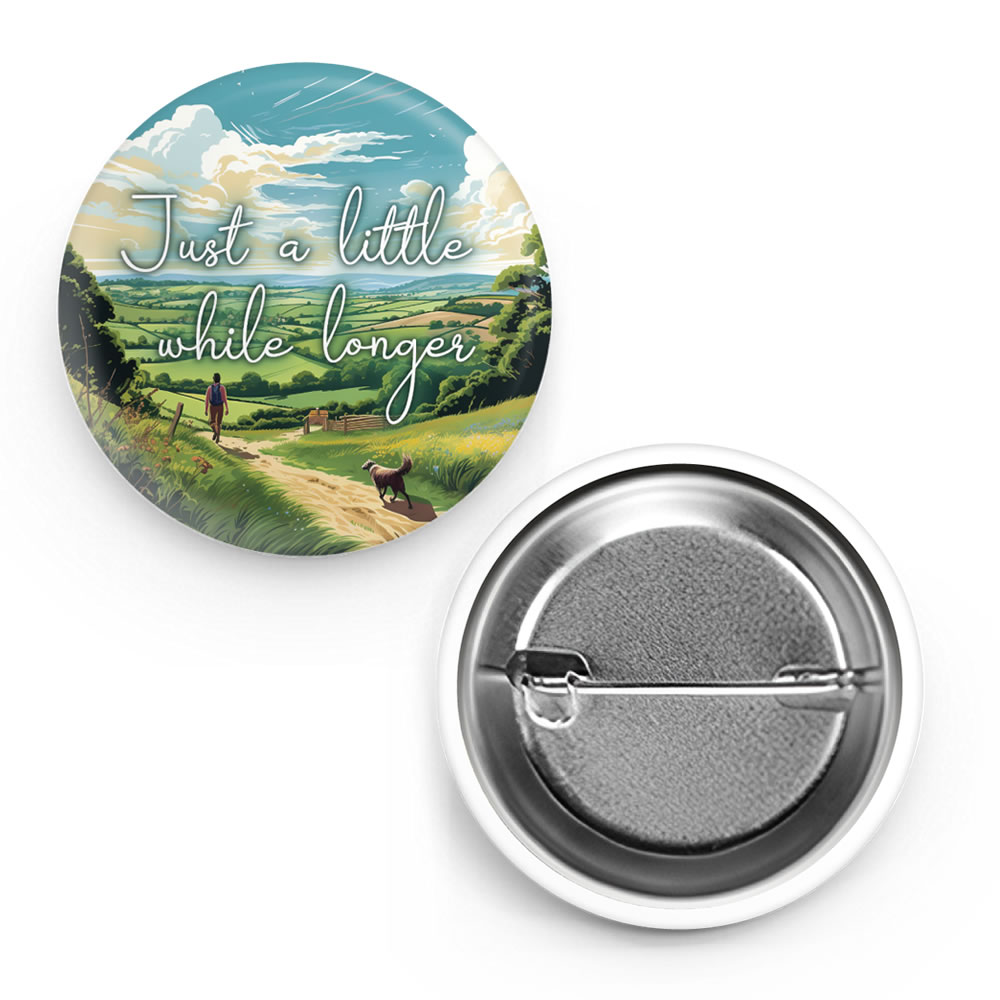 Round Metal Pin Badge - Psalm 37v10 