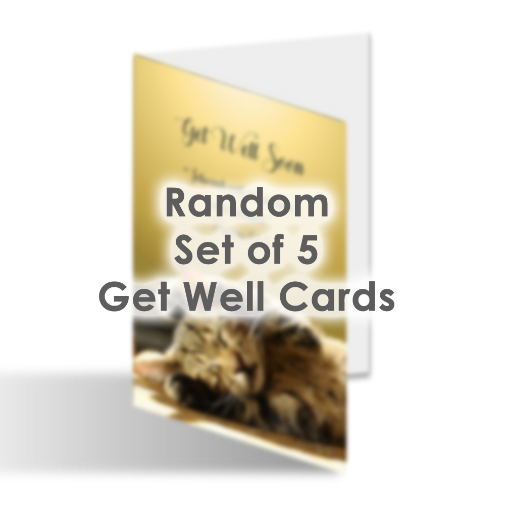 Card Set - Random Set of 5 Get Well Cards 