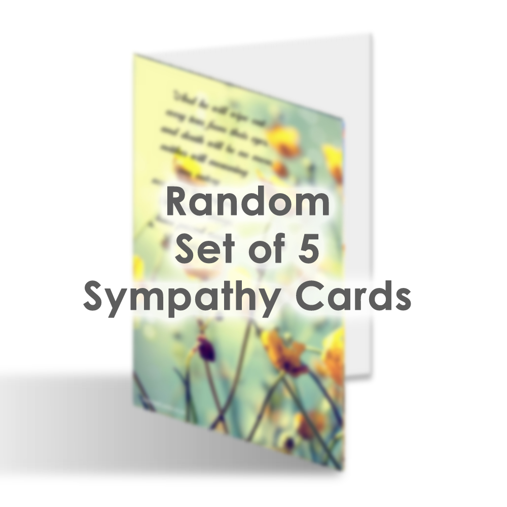 Card Set - Random Set of 5 Sympathy Cards 