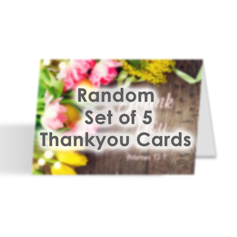 Card Set - Random Set of 5 Thankyou Cards 