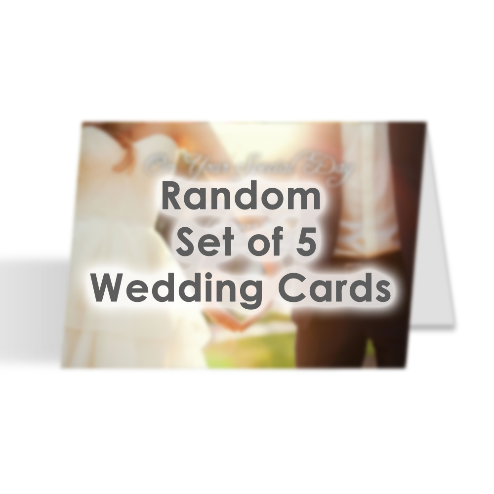 Card Set - Random Set of 5 Wedding Cards 