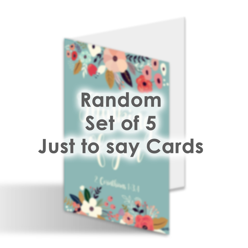 Card Set - Random Set of 5 Just to Say Cards 