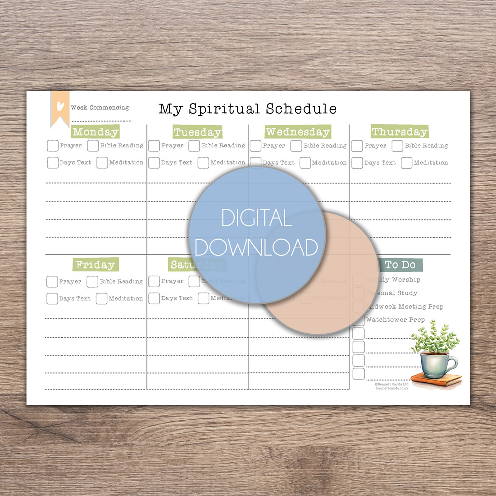My Spiritual Schedule Planner - Digital Download 