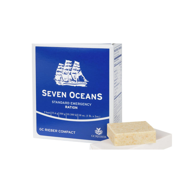 Seven Oceans Emergency Food Ration Long Life Up to 5 Year Shelf Life 9 Survival Biscuits 