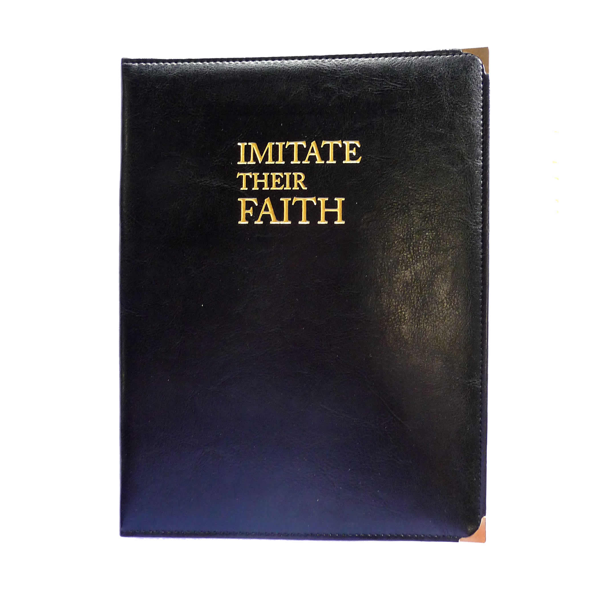 Imitate Their Faith - Faux Leather Gilt Corner - Black   - BLACK