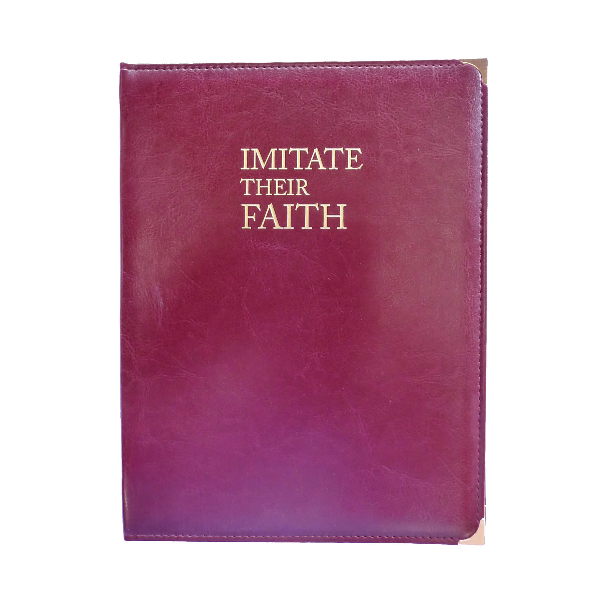 Imitate Their Faith - Faux Leather Gilt Corner - Wine  - Wine