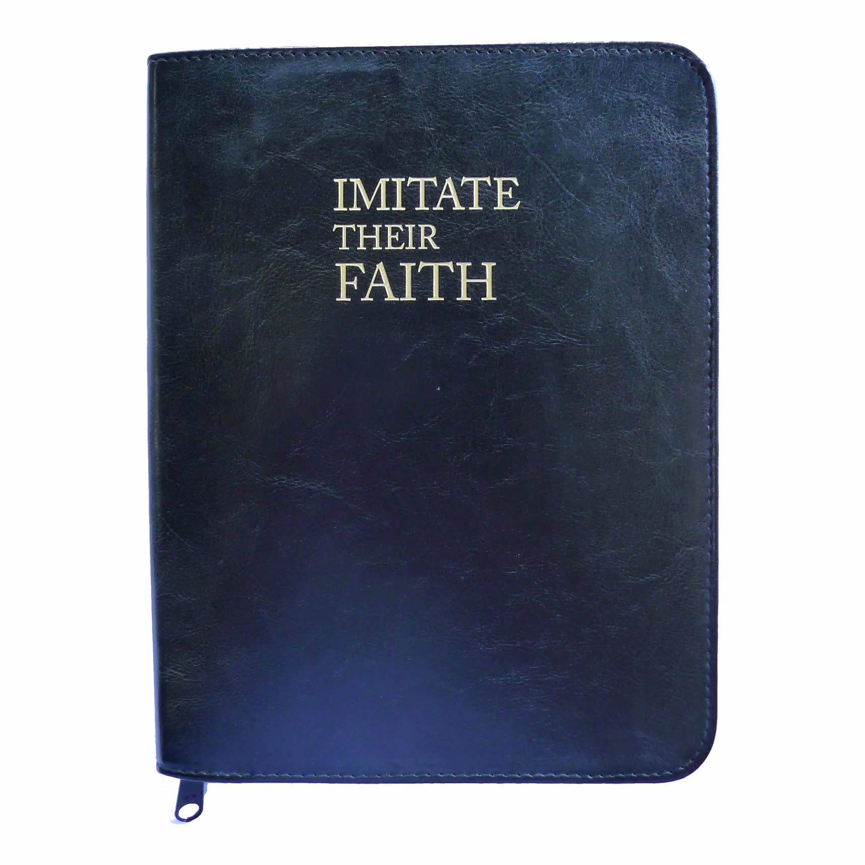 Imitate Their Faith - Faux Leather Zipped - Black  - Black