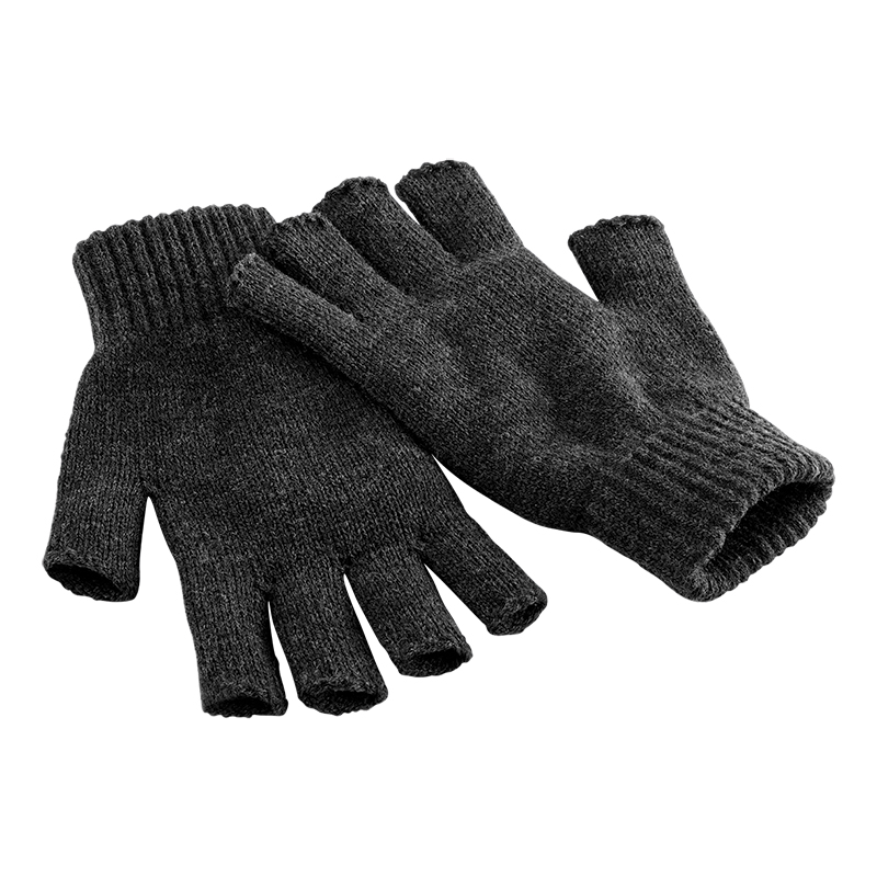 Fingerless Gloves Knitwear  - Charcoal - Large