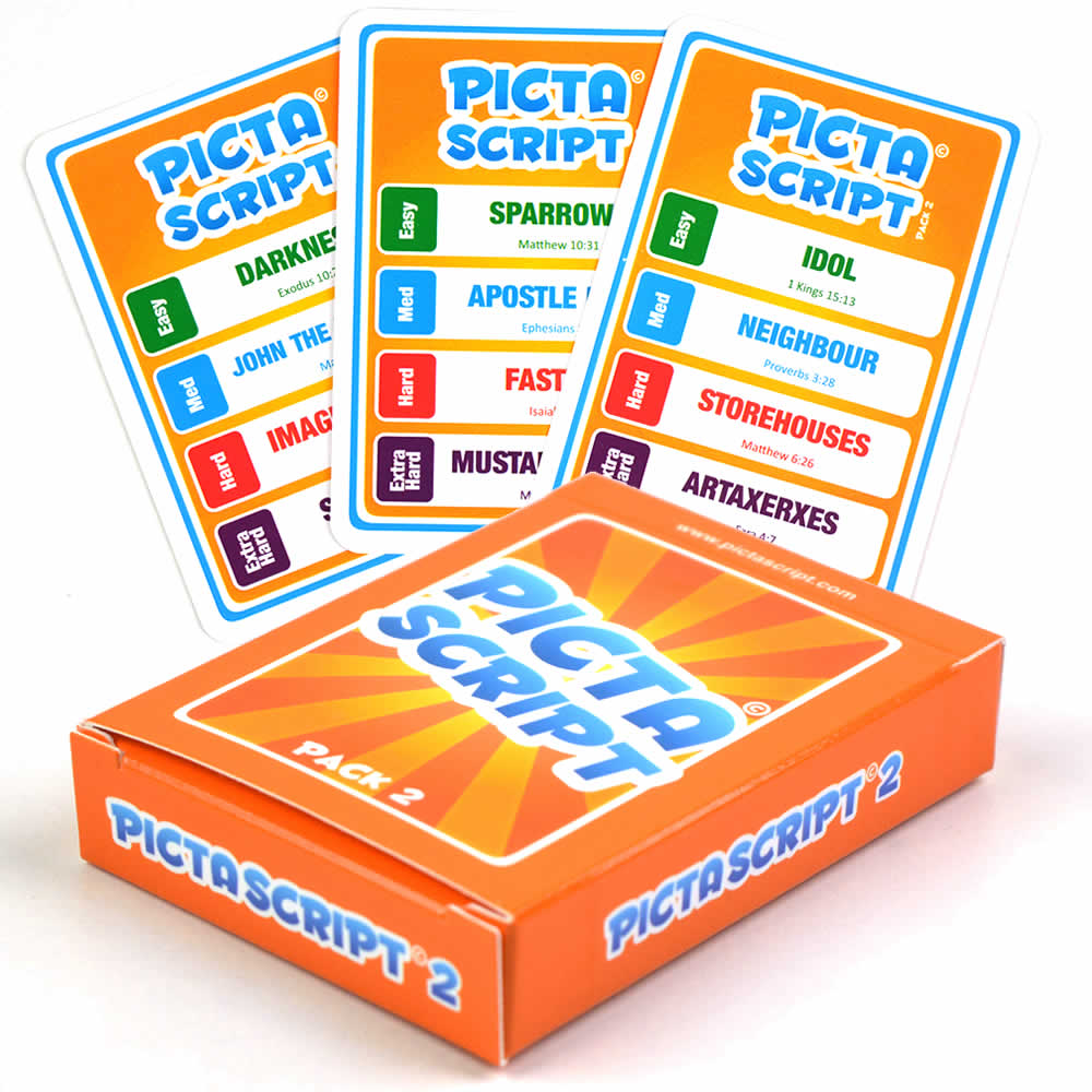 PICTASCRIPT Pack 2 - The Bible Based Quick Draw Card Game 