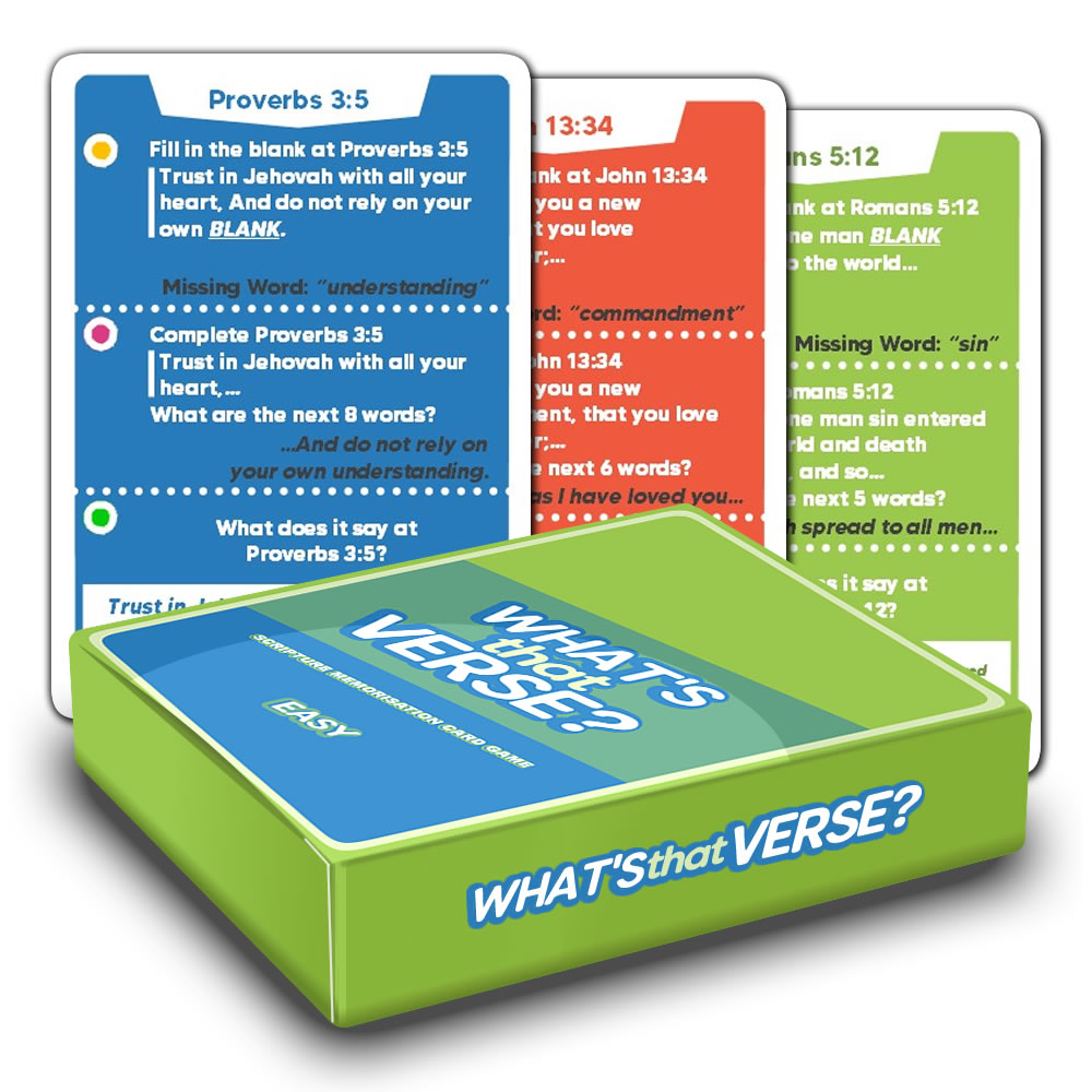 WHATS THAT VERSE - The Scripture Memory Game - Easy 