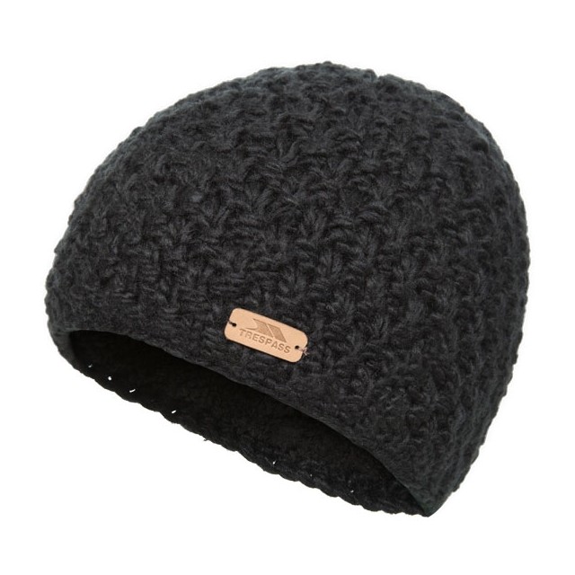 Ladies Trespass Ania Knitted Hat  - BLACK