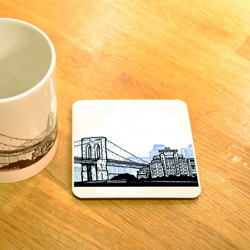 Set of 4 Hard Coasters - Watchtower NY  - Set of 4