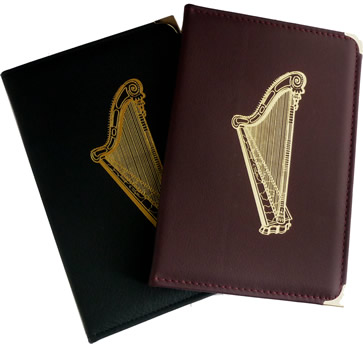 LEATHER COVER - SMALL SONG BOOK  - Black. Burgundy.