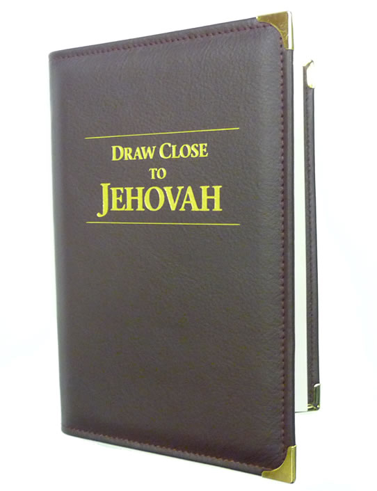 Leather Cover Draw Close to Jehovah Book  - Wine