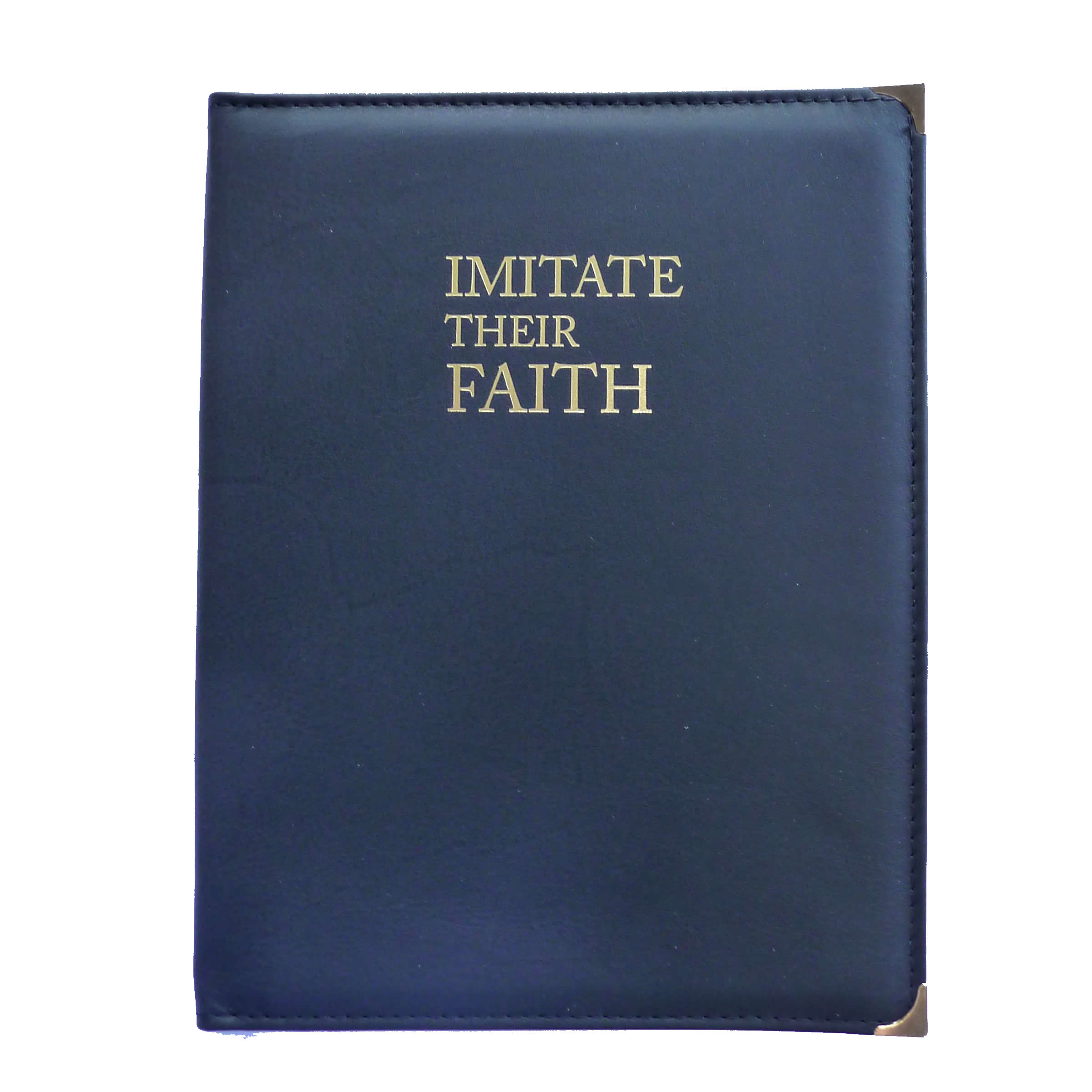 Imitate Their Faith - Leather Gilt Corner - Black   - Black