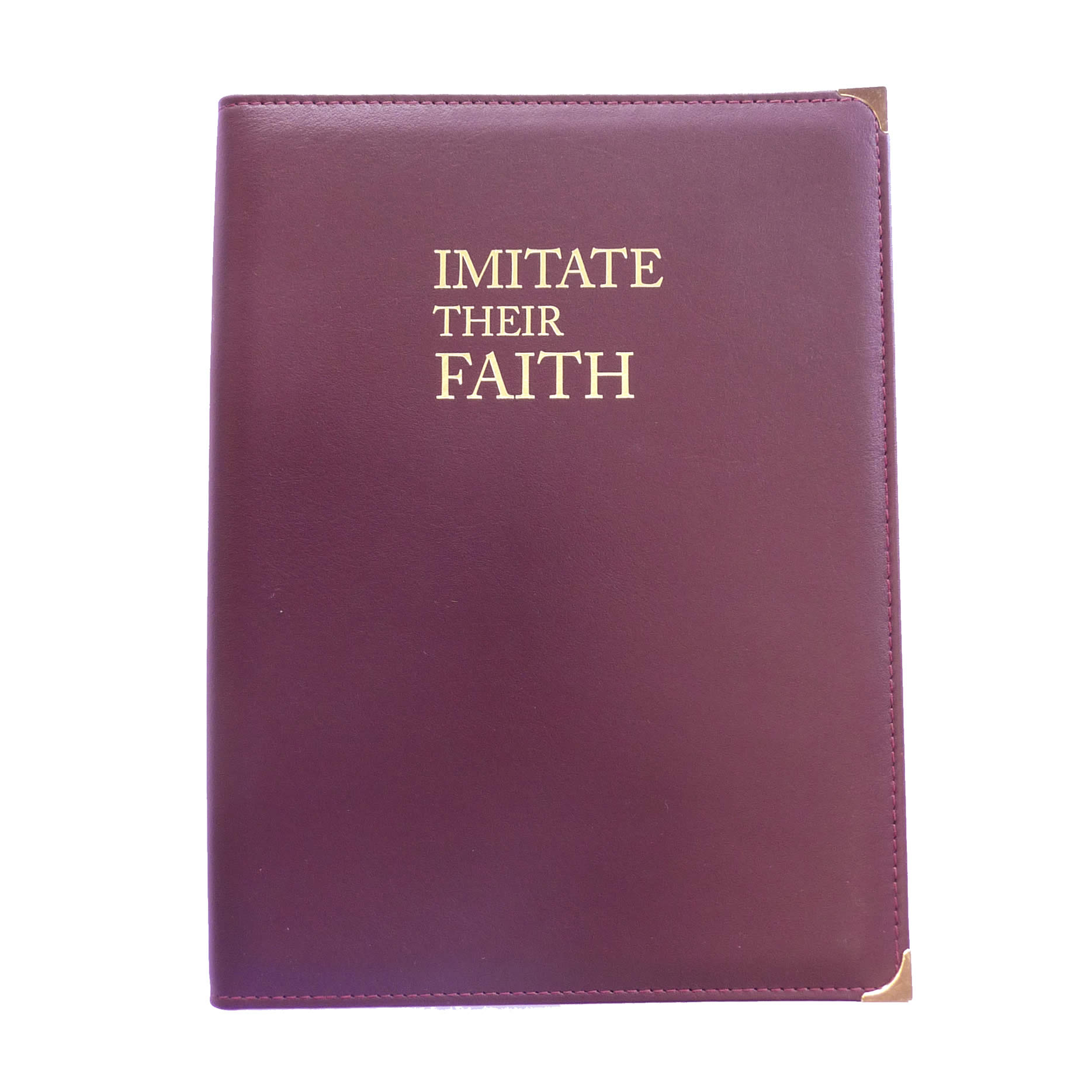 Imitate Their Faith - Leather Gilt Corner - Wine  - Wine