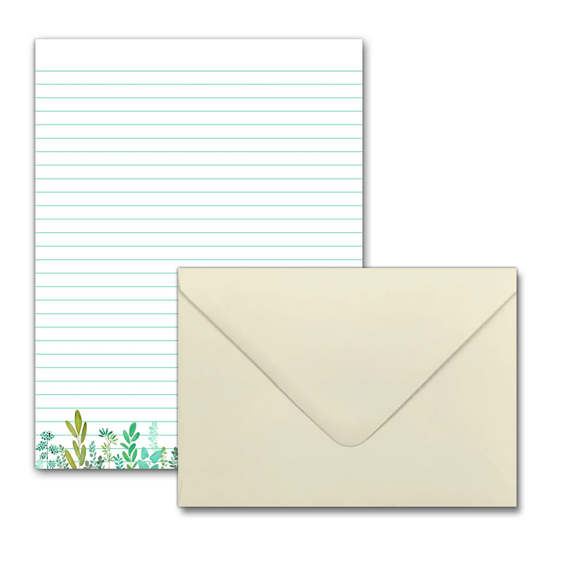 Letter Writing Set - Design #2  - Notepad + 50 Envelopes