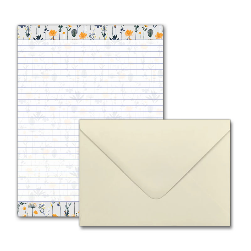 Letter Writing Set - Design #3  - Notepad + 50 Envelopes