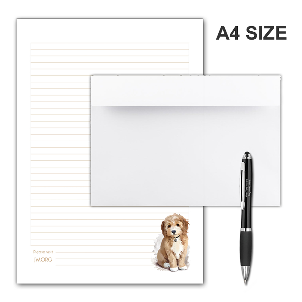 A4 Letter Writing Pad or Set - Design #5  - Notepad + 50 Envelopes + Pen