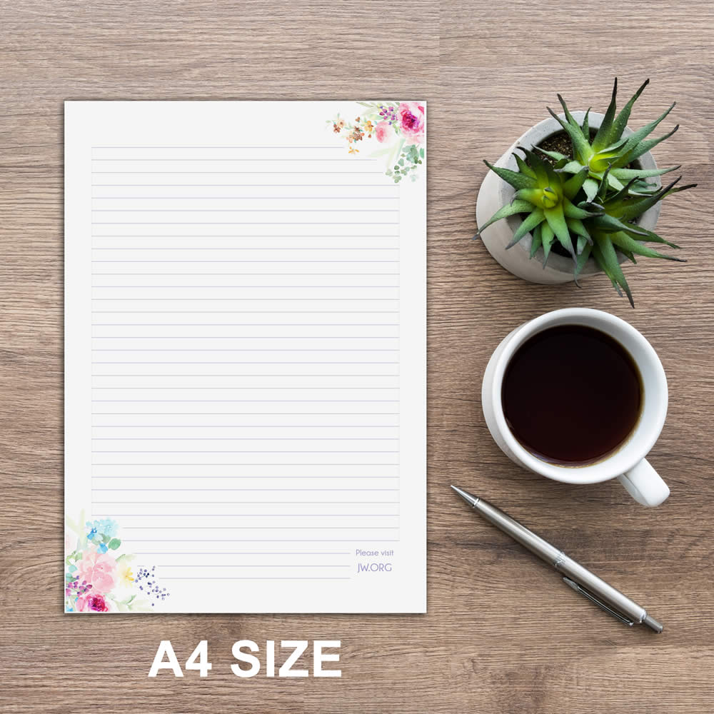 A4 Letter Writing Pad or Set - Design #6  - Notepad Only