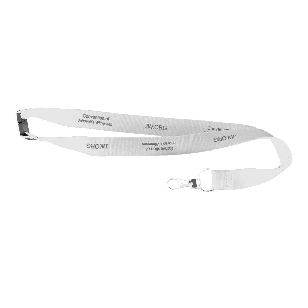Convention Lanyards - Badge Lanyard for Conventions  - White