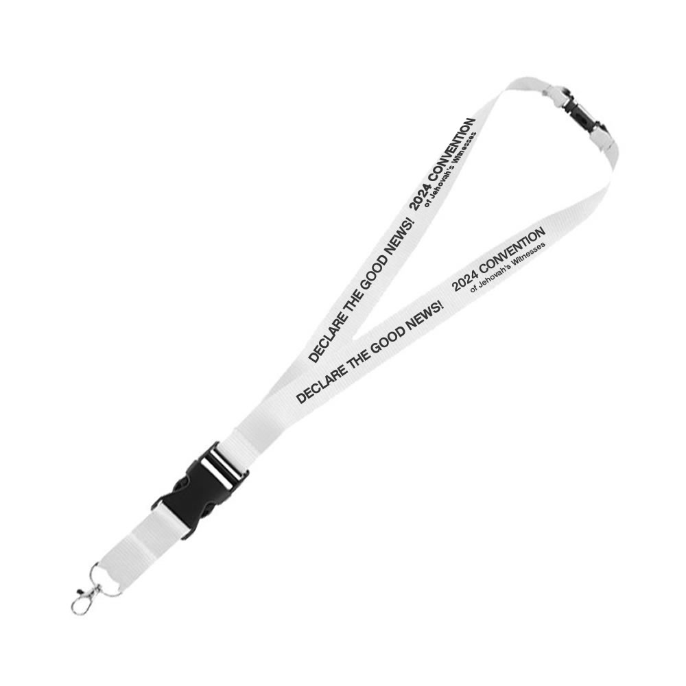 2024 Convention Lanyards - Badge Lanyard for Conventions  - White