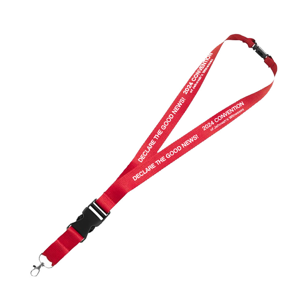 2024 Convention Lanyards - Badge Lanyard for Conventions  - Red