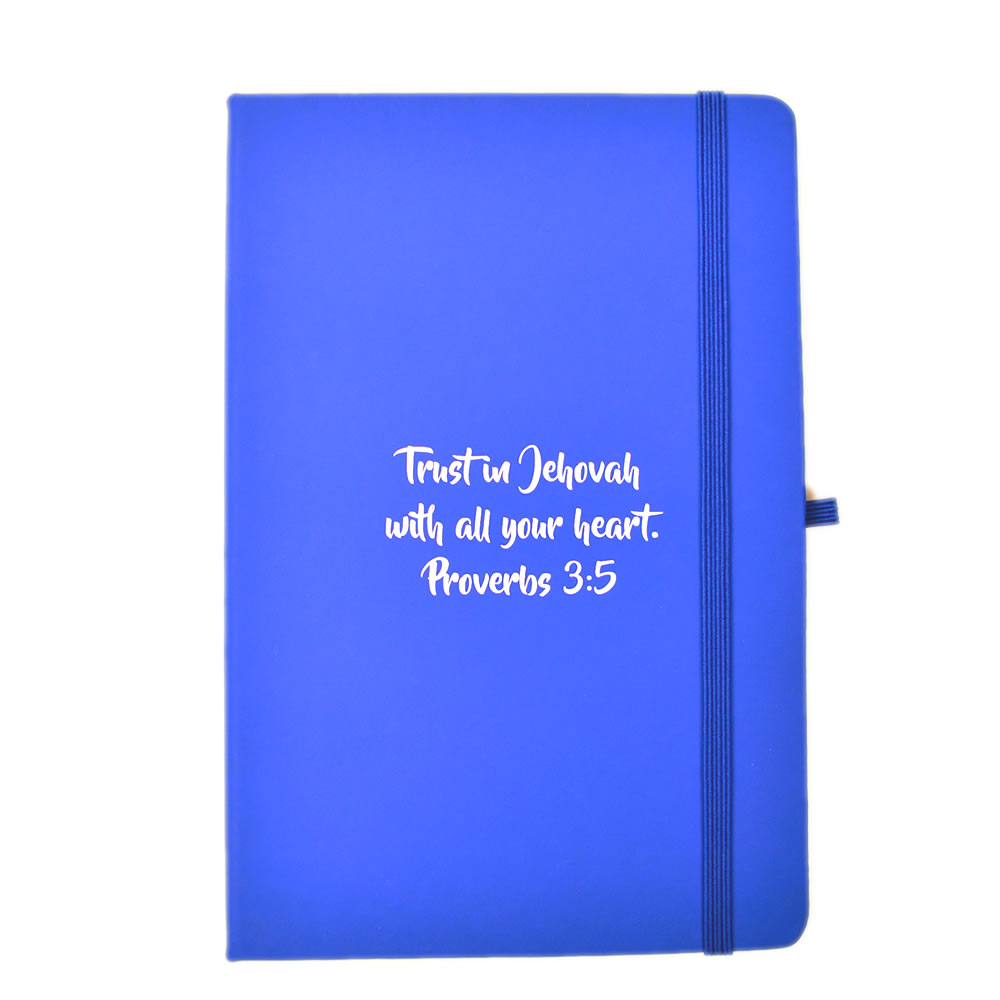 A5 Soft Feel Notebook Proverbs 3:5 - Royal Blue - Jehovah's Witness ...