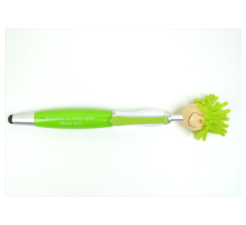 Childrens Fun Mop Head Pen  - Green