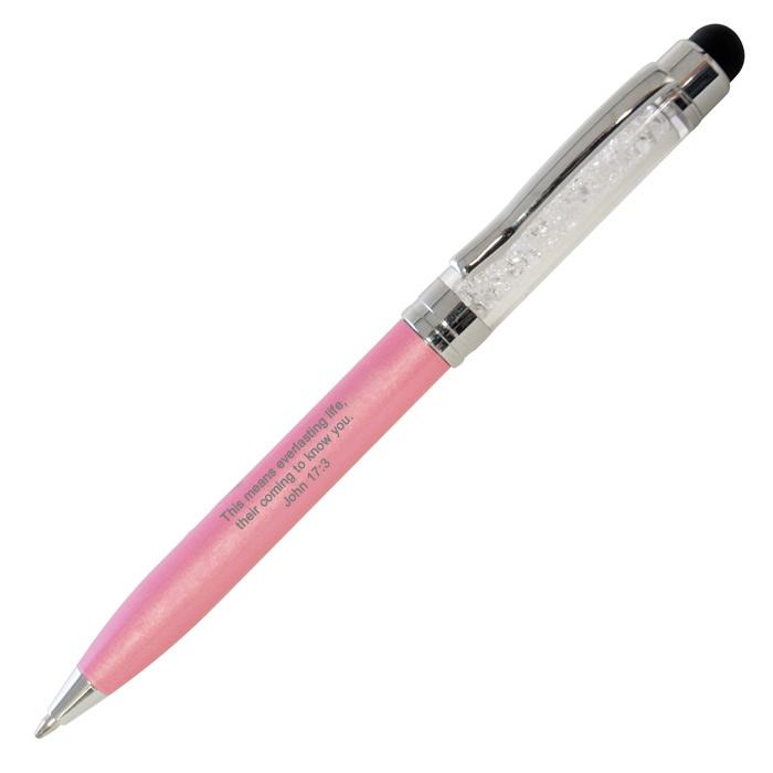 Stylus Crystal Pen - Metal  - PINK