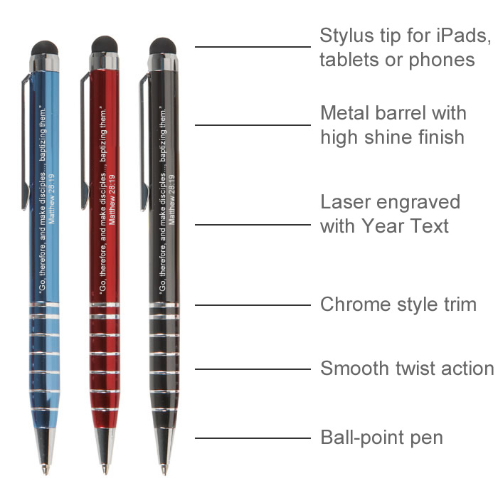 Metal Stylus Pen - Matt 28:19 