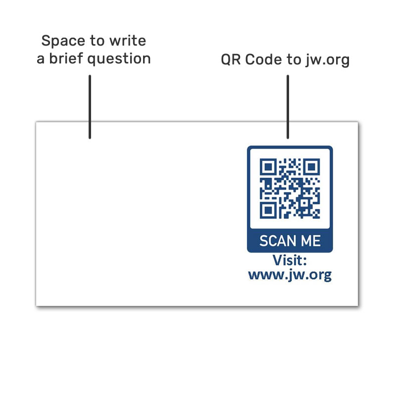 60 Stickers - JW.ORG QR Code  - Plain Blue x 60