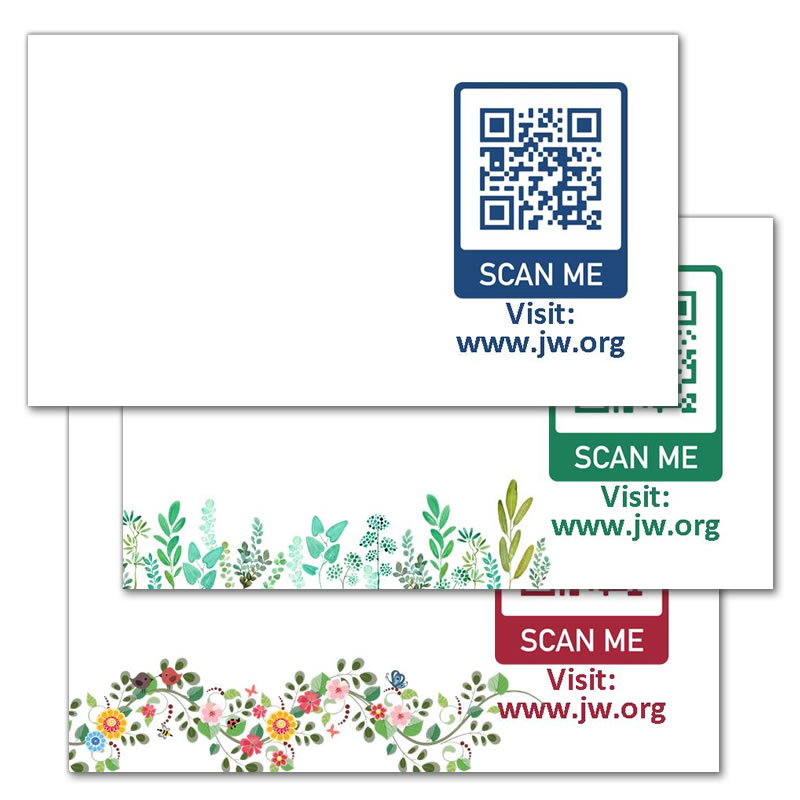 MIX OF 60 Stickers - JW.ORG QR Code  - Mixed Designs x 60