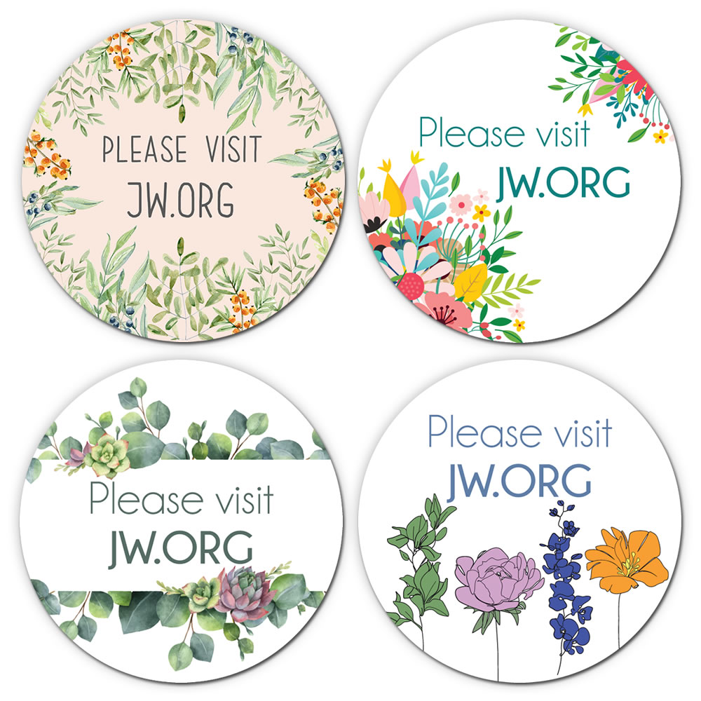 84 Gloss Stickers - Round JW.ORG 