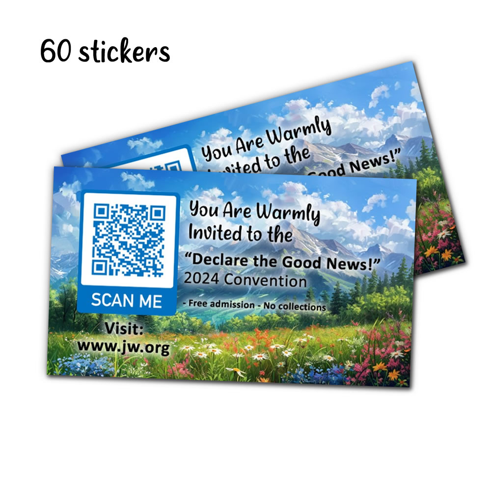 60 Stickers - 2024 Convention QR Code 