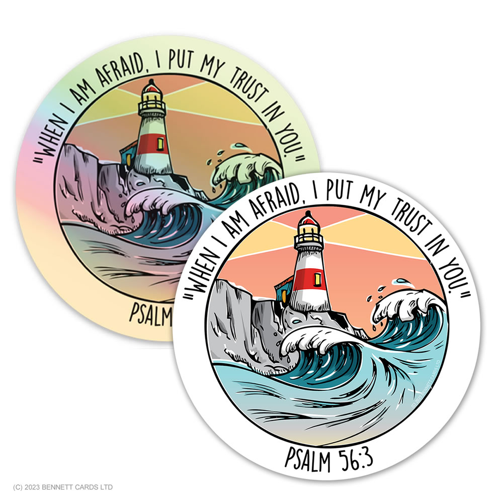 Round Vinyl Stickers - Trust In You - Psalm 56v3 