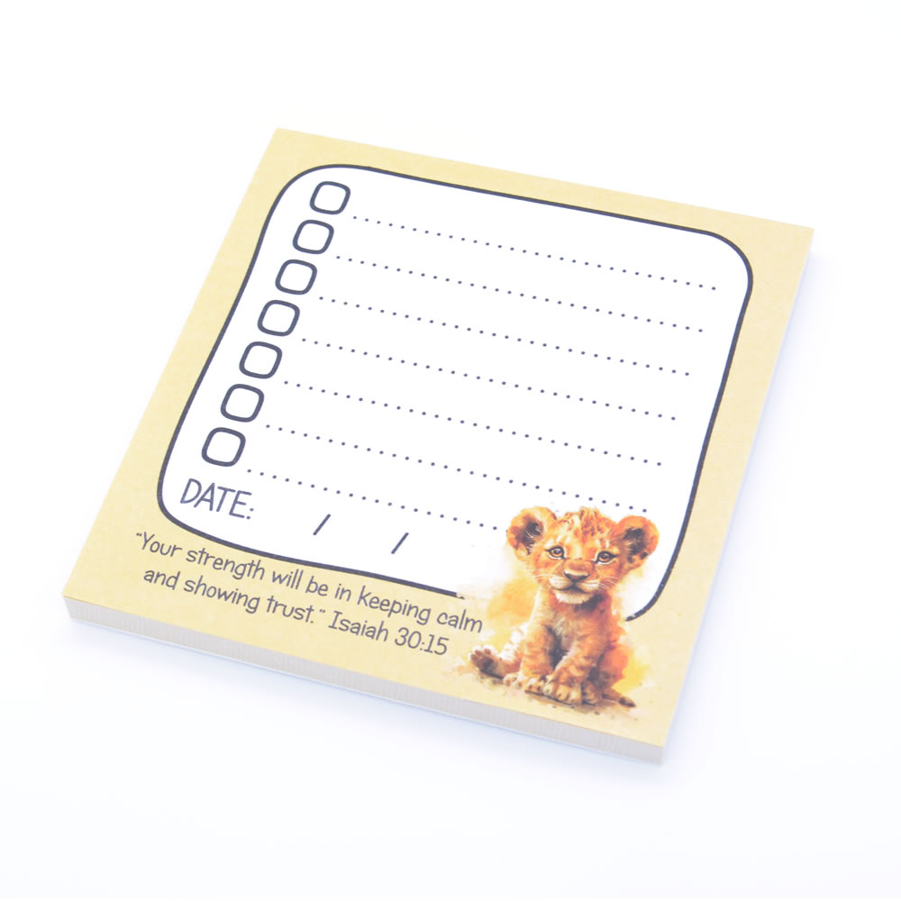 Home To-do List Pads - Cute Animals  - Lion Cub - Isa 30v15