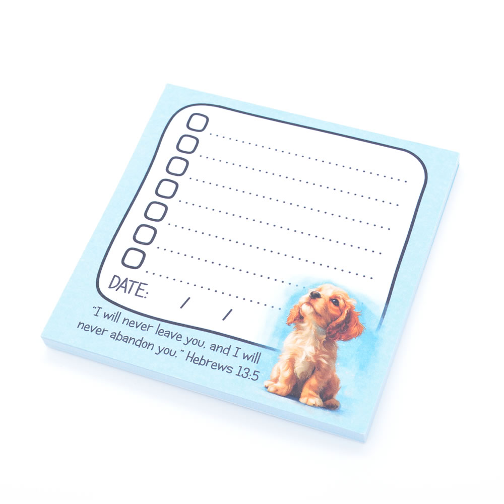 Home To-do List Pads - Cute Animals  - Puppy - Heb 13v5