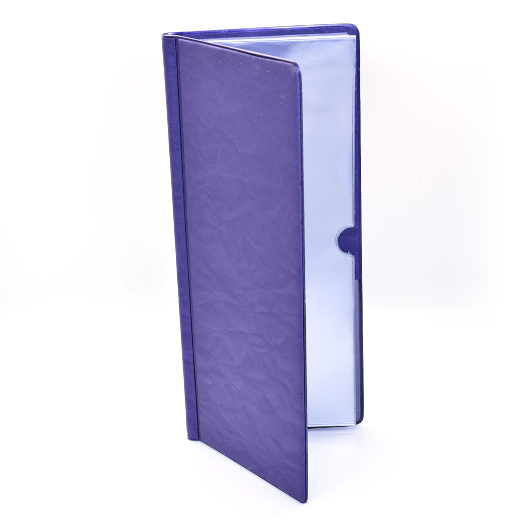 NEW Slim Tract Holder - 10 Pocket - Hardback  - Purple