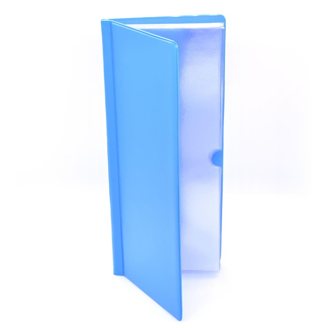 Slim Tract Holder - 10 Pocket - Hardback  - Light Blue