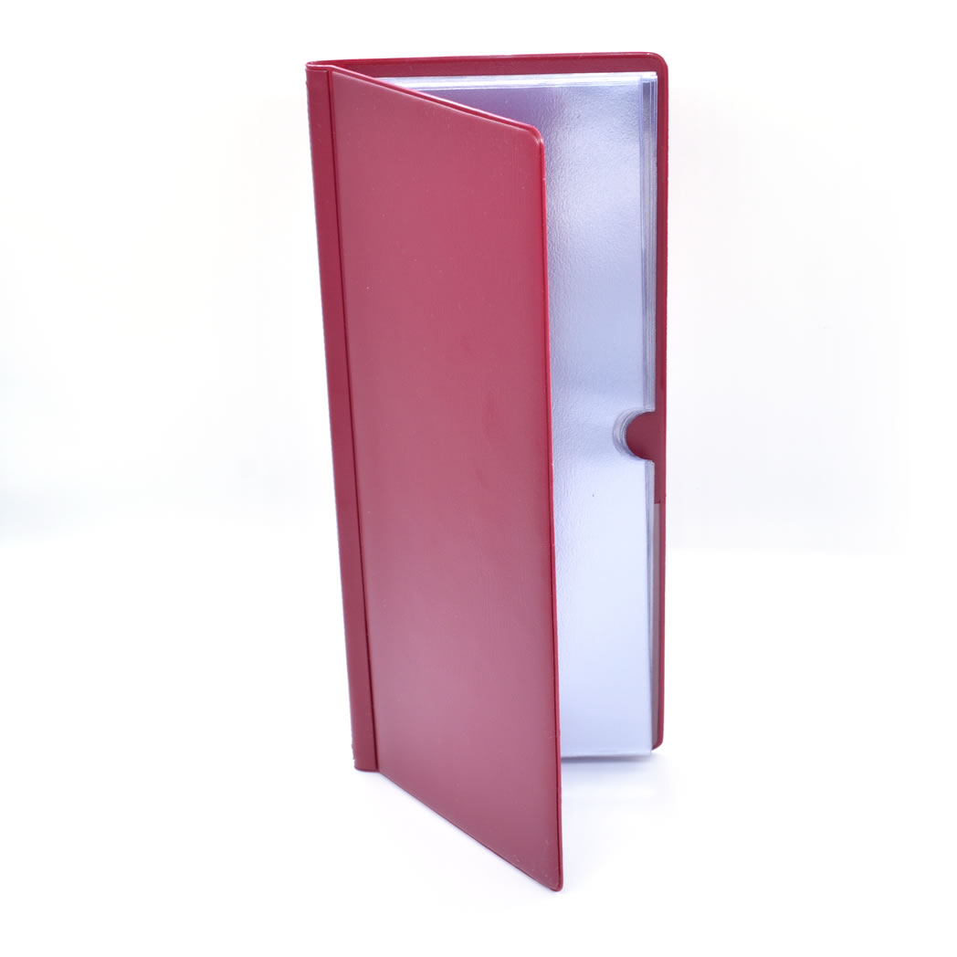 Slim Tract Holder - 10 Pocket - Hardback  - Wine