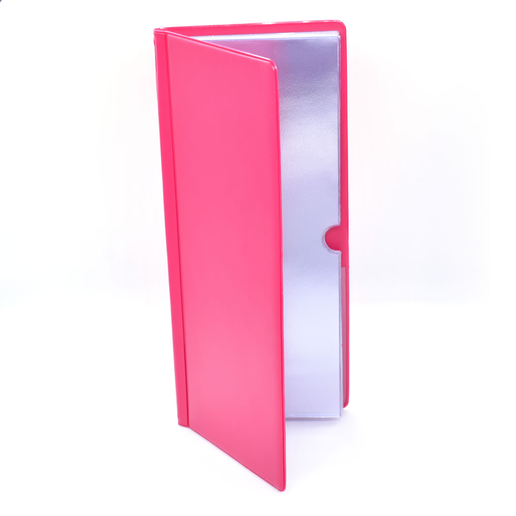 Slim Tract Holder - 10 Pocket - Hardback  - Pink